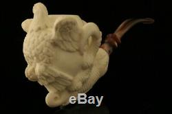 Eagle's Claw with Eagle Hand Carved Block Meerschaum Pipe with CASE 11004