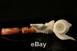 Eagle's Fly High Hand Carved Block Meerschaum Pipe in a fitted CASE 7811