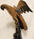 Exceptional Mid Century Hand Carved Horn Eagle/hawk Bird Sculpture Rare