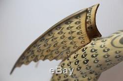Exceptional Mid Century Hand Carved Horn Eagle / Hawk Bird Sculpture Rare