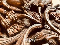 Exquisite Macedonia Handcrafted'Double Eagle' Deep-Relief Wood Carving
