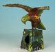 Exquisite Rare Chinese Cloisonne Collection Hand Carved Eagle Statue Decoration