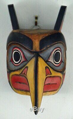 First Nation Style Totemic Eagle Mask Canadian Aboriginal Style Hand Carved