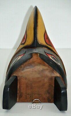 First Nation Style Totemic Eagle Mask Canadian Aboriginal Style Hand Carved