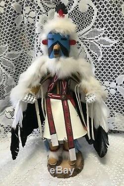 GENUINE Navajo Handmade Hand Carved 14 -Eagle Dancer Kachina Doll Signed