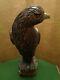 German Hand Carved Black Forest Large Wooden Eagle With Brass Beak & Talons