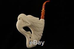 Giant Eagle Hand Carved Meerschaum Pipe by I. BAGLAN in fitted case 6620