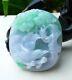Gorgeous Certifiedgrade Aicy Green Jadeite Jade Hand-carved Eagle Pendant