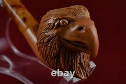 Hand Carved Eagle Figure, Unsmoked Pipe, Block Meerschaum