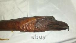 Hand Carved Eagle Head Native American Style Flute by Woodpecker Creations