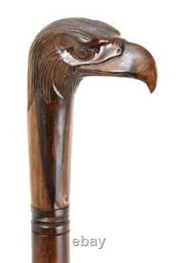 Hand Carved Eagle Head Wooden Walking Stick Walking Cane For Men Women Best Gift