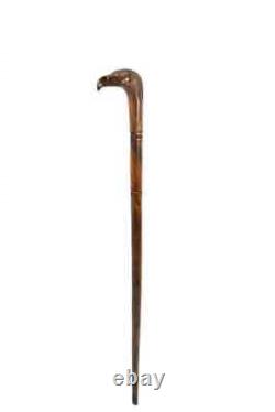 Hand Carved Eagle Head Wooden Walking Stick Walking Cane For Men Women Best Gift