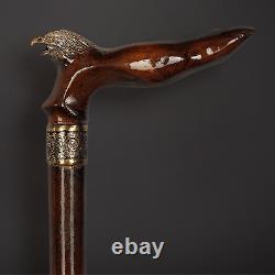 Hand Carved Eagle Personalized Walking Stick Walking Cane Wooden For Men GIFT Q5