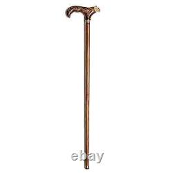 Hand Carved Eagle Unique Head Handle Wooden Walking Stick Handmade Walking Cane