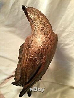 Hand Carved Large Ironwood Eagle Signed Jose Gpe. Lupe Figueroa M