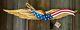 Hand Carved Patriotic Eagle With Streamer (bellamy Style) #1400 29x7