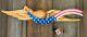 Hand Carved Patriotic Eagle With Streamer (bellamy Style) #1408 25x4.5