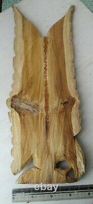 Hand Carved Teak Wood Fishing Eagle Wall Ornament 22 X 8 inches