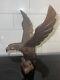 Hand Carved Wood American Bald Eagle Mcm Americana Folk Art Excellent Cond