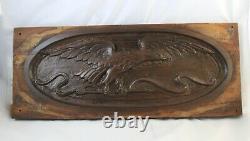Hand Carved Wood American Eagle Plaque-Americana-Man Cave, Cabin, or Den Decor