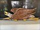 Hand Carved Wood Americana Eagle Bird W Arrow Wall Plaque Sculpture Yeaple