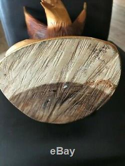 Hand Carved Wood Bald Eagle