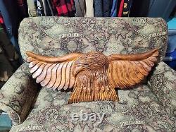 Hand Carved Wood Eagle