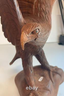 Hand Carved Wood Eagle