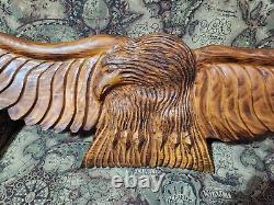 Hand Carved Wood Eagle