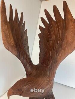 Hand Carved Wood Eagle