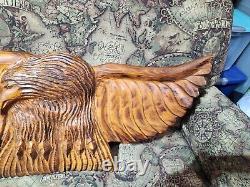 Hand Carved Wood Eagle