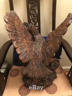 Hand Carved Wood Eagle 20