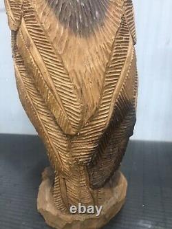 Hand Carved Wood Eagle 20, Unique Sculpture #12H