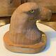 Hand Carved Wood Eagle Head Sculptures Wings Of Glory By Bill Spencer 9/1995