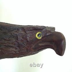 Hand Carved Wood Eagle Large American Folk Art
