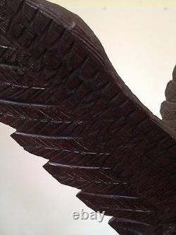 Hand Carved Wood Eagle Large American Folk Art