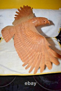 Hand Carved Wooden Eagle