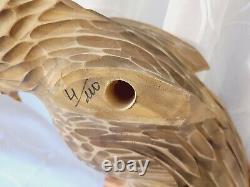 Hand Carved Wooden Eagle 19 Tall 21 Wingspan Made In Russia Removable Wings