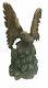Hand Carved Wooden Eagle Statue 70 Cm High Bird Of Prey, Free Standing Decor