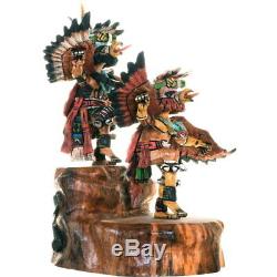 Hand Carved by Hopi Milton Howard Eagle Red Tail Hawk Kachina Doll