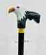 Hand-painted Wooden Carved Walking Cane For Men Bald Eagle Unique Wood Cane