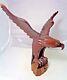 Hand-carved Wooden Eagle Approx. 14 Inches Tall Carved From 1 Piece Of Wood