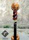 Hand Carved Eagle Claws Handle Wooden Walking Stick Walking Cane Bird Best Gifts