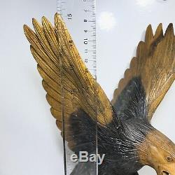 Hand carved wooden eagle 15x10