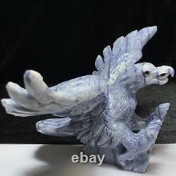 Handcarved Natural Crystal Quartz Mineral Specimen, Eagle, Carved. Stone Statue