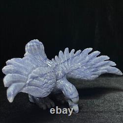 Handcarved Natural Crystal Quartz Mineral Specimen, Eagle, Carved. Stone Statue