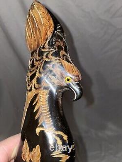 Handcarved Water Buffalo Horn Eagle