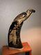 Handcarved Water Buffalo Horn Eagle 11.5 Tall Made In Bc Canada