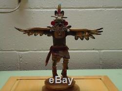 Hopi Kachina Doll Eagle Dancer 1997 Hand Carved by Michel Lopez