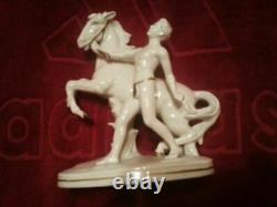 Horse Rider Small Figurine Horse Karl Shading Germany Grafental Hand Carved Used